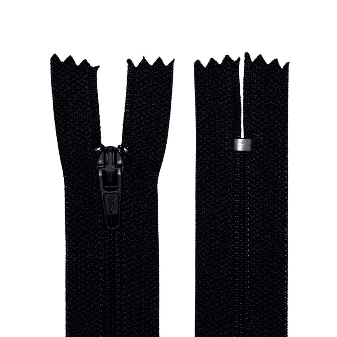 100% Nylon Zippers for sewing crafts, 5" Inch, 1 Piece, Variety of Tape Colors, 6-Pack