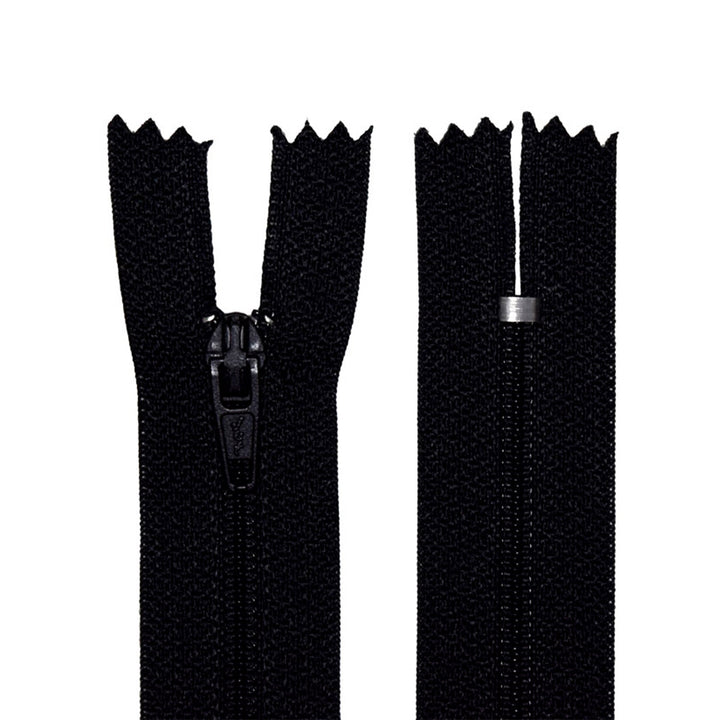 100% Nylon Zippers for sewing crafts, 5" Inch, 1 Piece, Variety of Tape Colors, 6-Pack