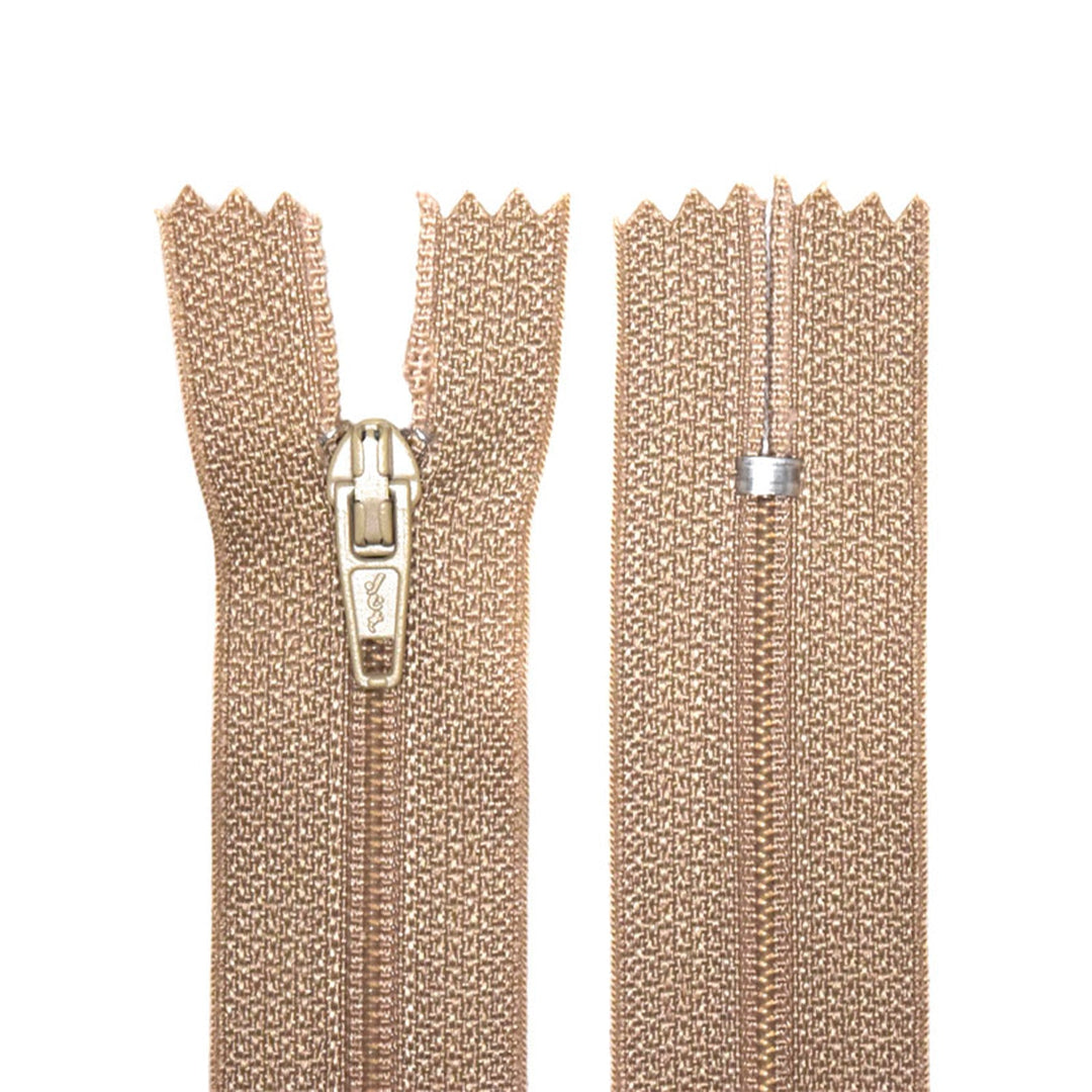 100% Nylon Zippers for sewing crafts, 5" Inch, 1 Piece, Variety of Tape Colors, 6-Pack