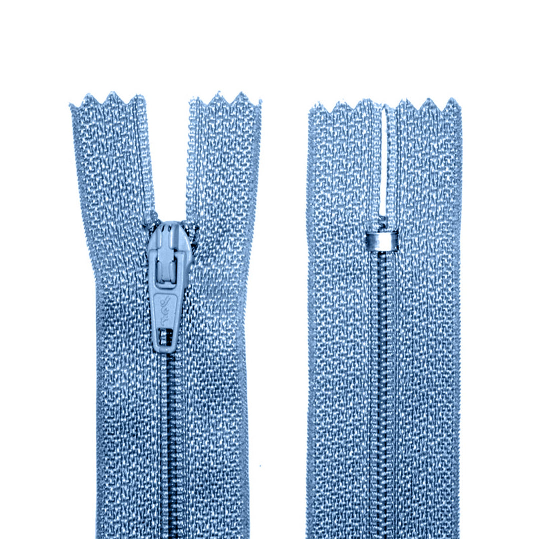 100% Nylon Zippers for sewing crafts, 5" Inch, 1 Piece, Variety of Tape Colors, 6-Pack