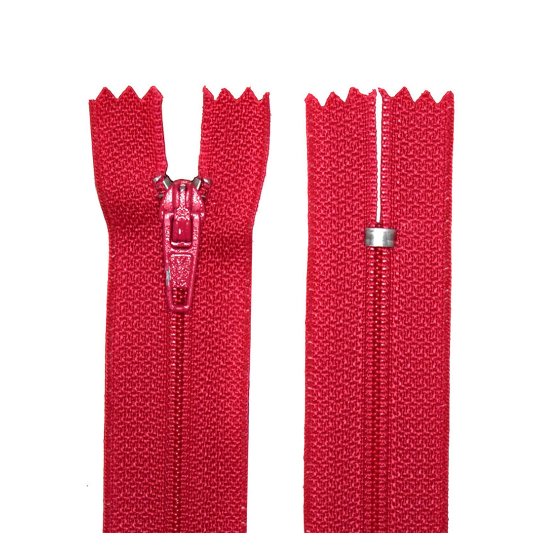 100% Nylon Zippers for sewing crafts, 5" Inch, 1 Piece, Variety of Tape Colors, 6-Pack