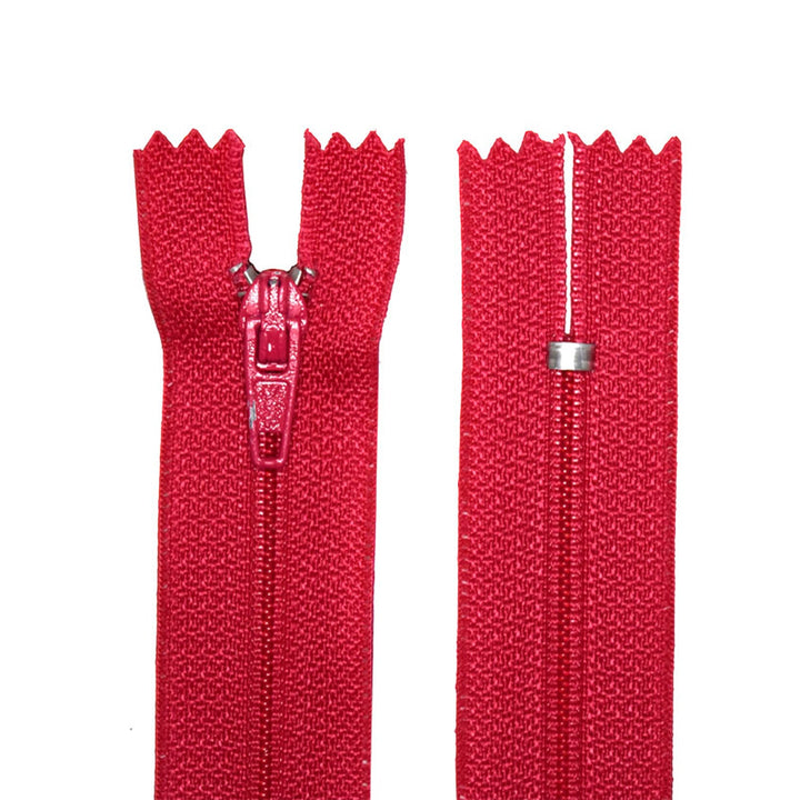 100% Nylon Zippers for sewing crafts, 5" Inch, 1 Piece, Variety of Tape Colors, 6-Pack