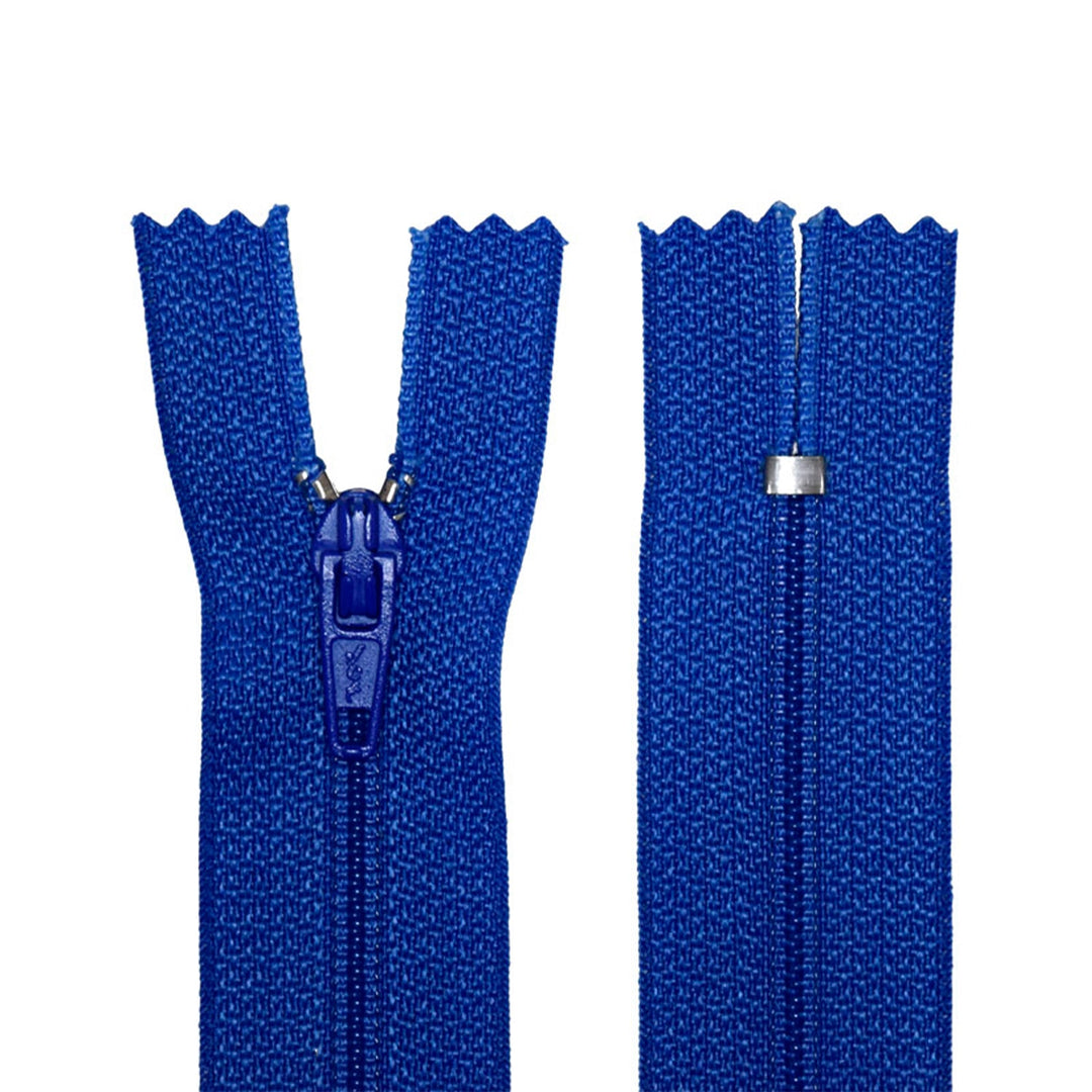 100% Nylon Zippers for sewing crafts, 5" Inch, 1 Piece, Variety of Tape Colors, 6-Pack