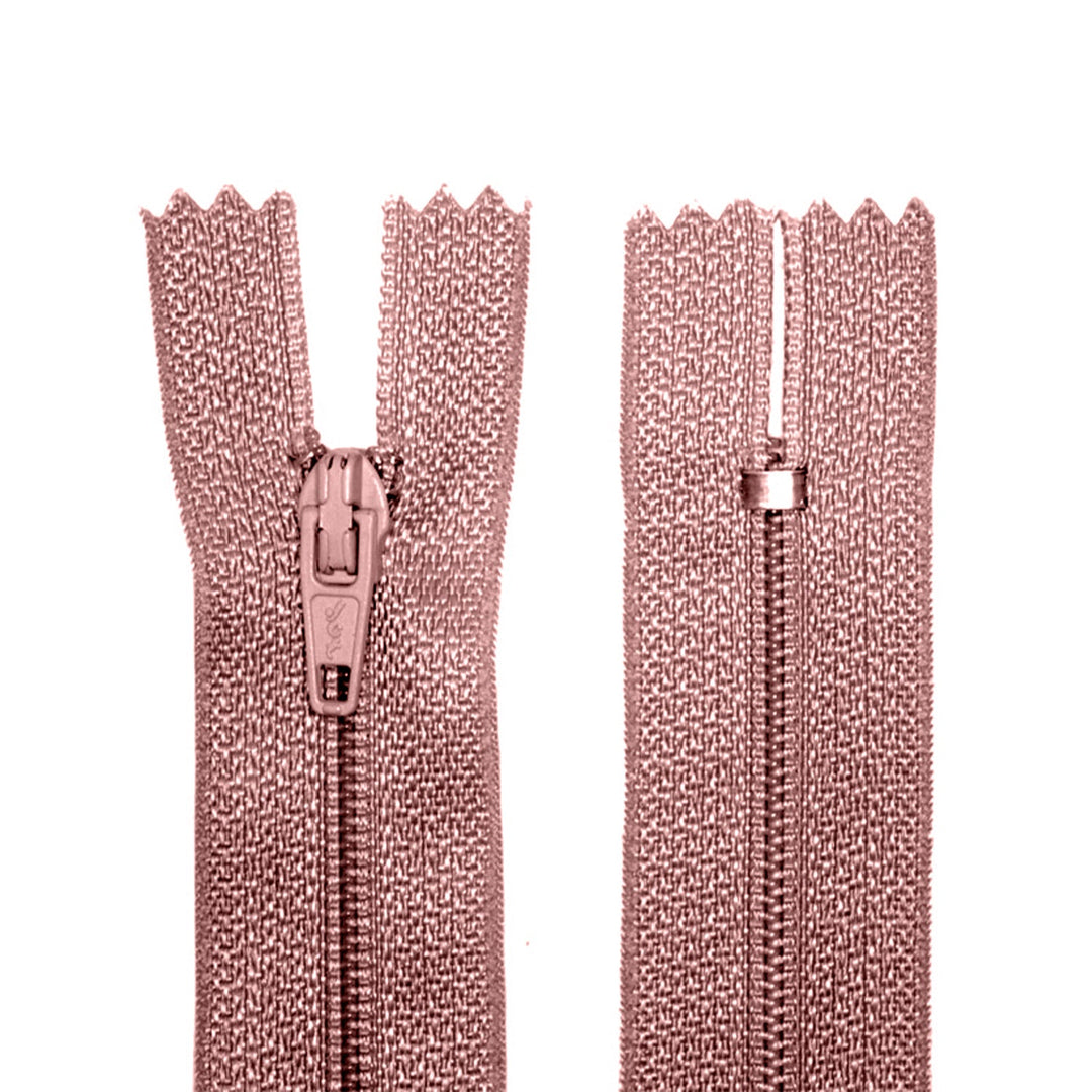 100% Nylon Zippers for sewing crafts, 5" Inch, 1 Piece, Variety of Tape Colors, 6-Pack