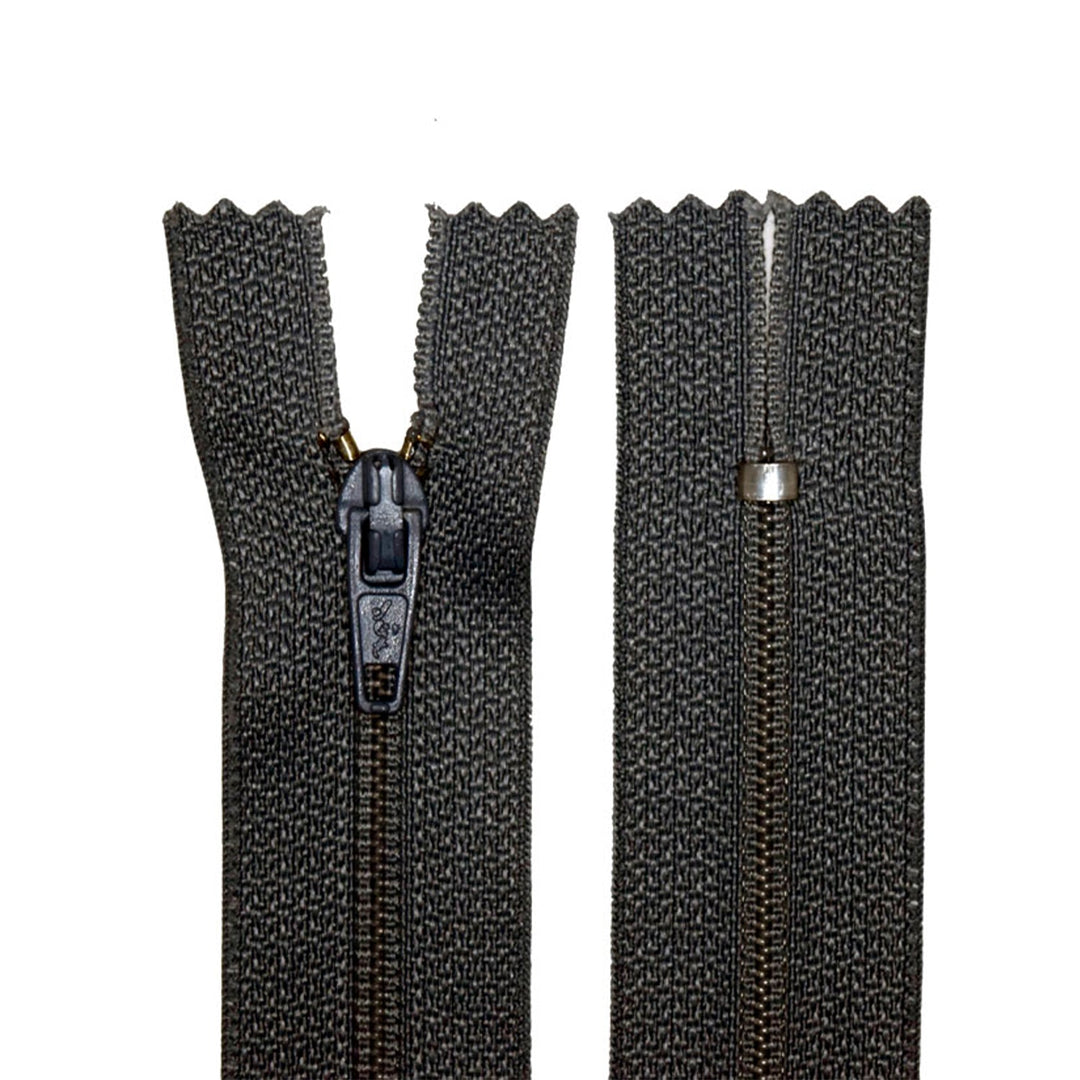 100% Nylon Zippers for sewing crafts, 5" Inch, 1 Piece, Variety of Tape Colors, 6-Pack