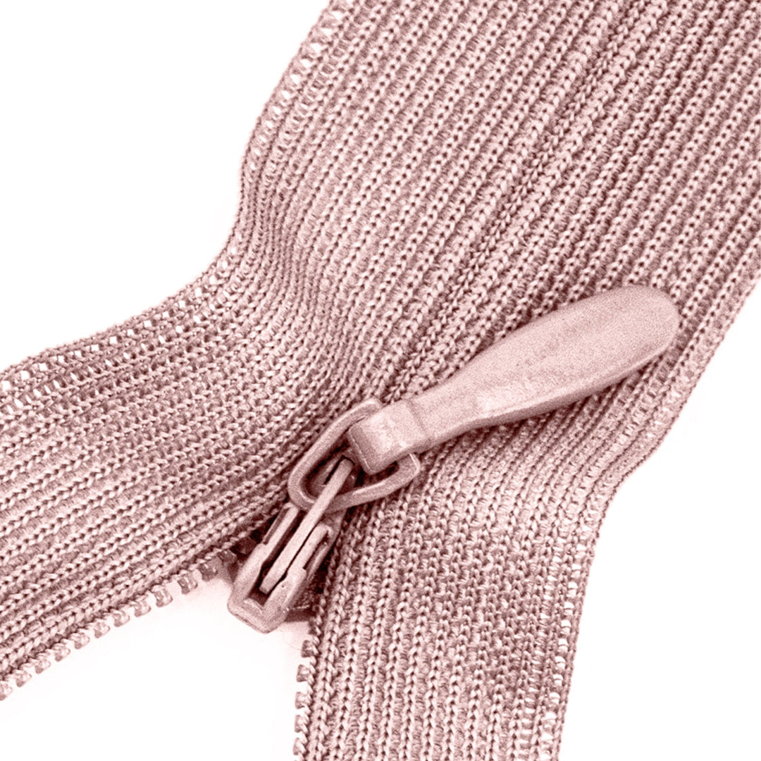 Invisible Zipper 14" with Metal Slider and Plastic Teeth, Hidden Zippers for Clothes Sew, 1 Piece, 6-Pack