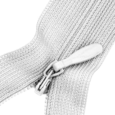 Invisible Zipper 8" with Nylon Fabric, Metal Slider, Hidden Zippers for Clothes Sewing, 1 Piece