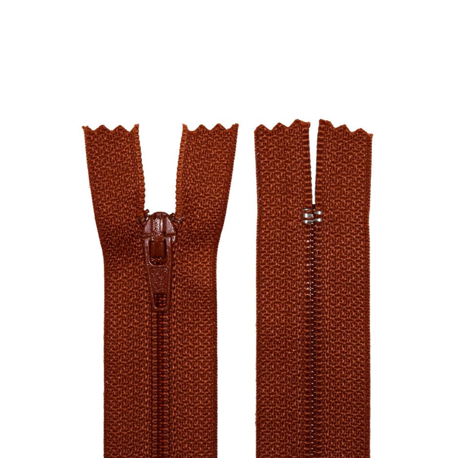 100% Nylon Zippers for Sewing Crafts, 12" inch, 1 Piece, Variety Colors, 6-Pack