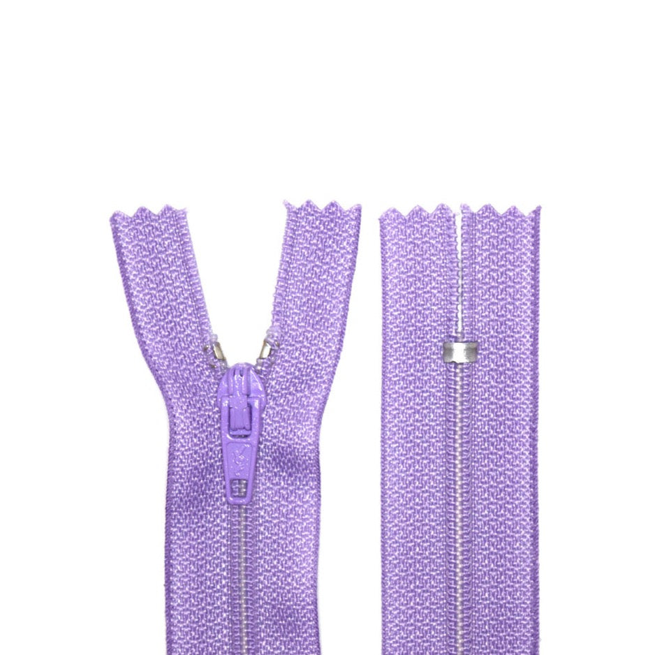 100% Nylon Zippers for Sewing Crafts, 18" inch, 1 Piece, Variety Colors, 6-Pack