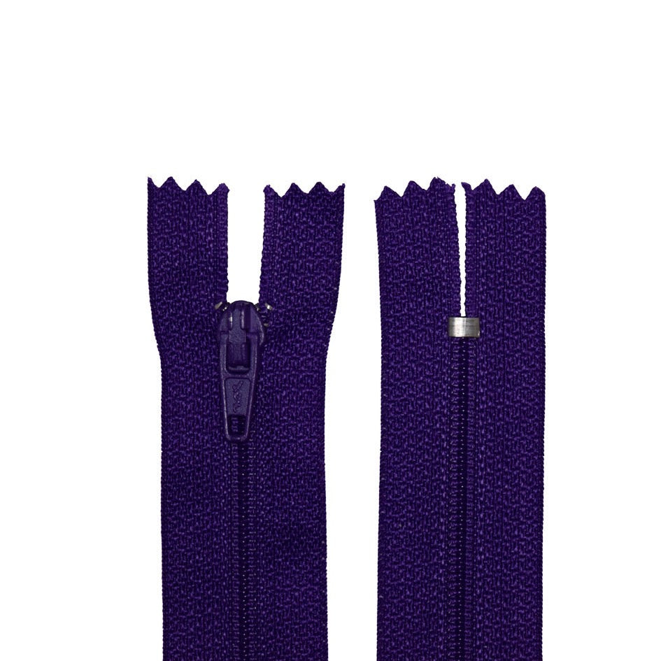 100% Nylon Zippers for Sewing Crafts, 12" inch, 1 Piece, Variety Colors, 6-Pack