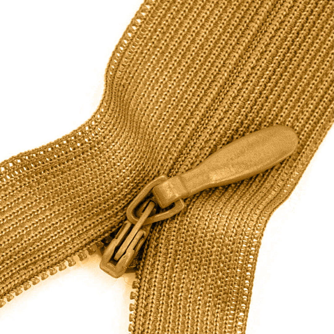 Invisible Lace Zipper with Metal Glide and Plastic Teeth,  14" inches,  Assorted Colors,  25 Pieces