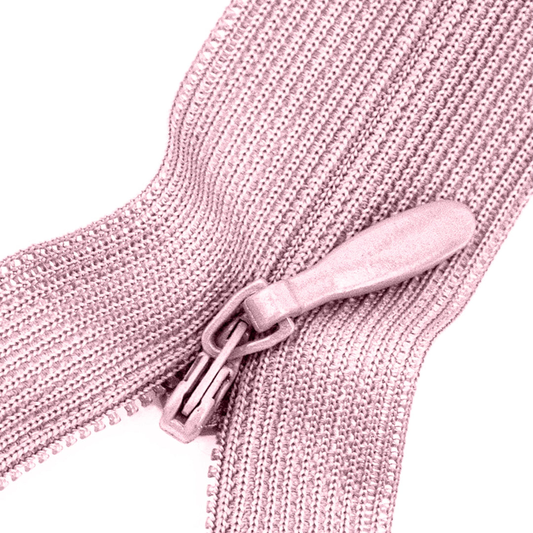 Invisible Lace Zipper with Metal Glide and Plastic Teeth,  14" inches,  Assorted Colors,  25 Pieces