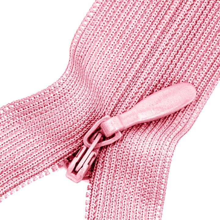 Invisible Lace Zipper with Metal Glide and Plastic Teeth,  14" inches,  Assorted Colors,  25 Pieces