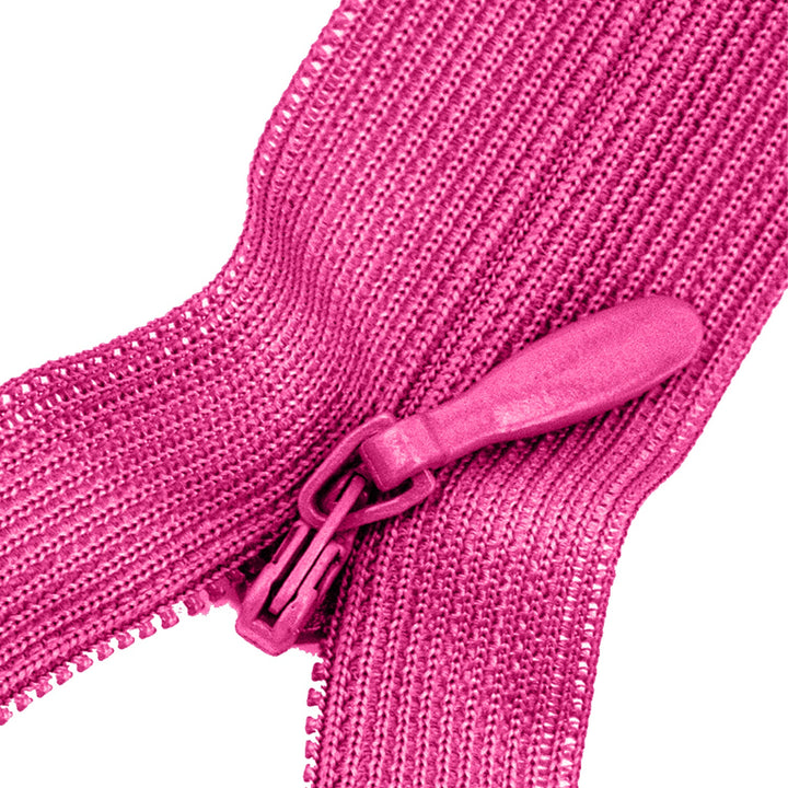 Invisible Lace Zipper with Metal Glide and Plastic Teeth,  14" inches,  Assorted Colors,  25 Pieces