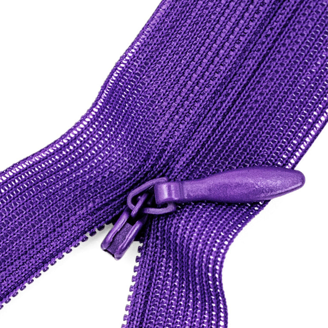 Invisible Lace Zipper with Metal Glide and Plastic Teeth,  14" inches,  Assorted Colors,  25 Pieces