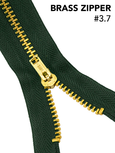 Avanti , Brass Zippers Closed-End , Metal Zipper in Gold , Variety of Ribbon Color , Gold Brass Tooth/Head,  7" inch Size , Number #3 Pack of 25