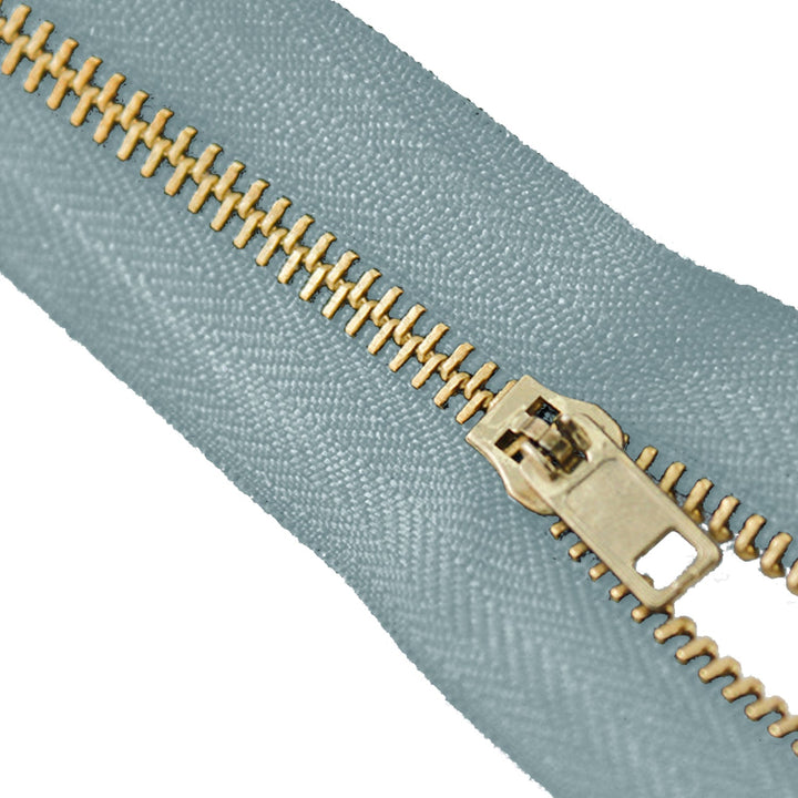 Avanti , Brass Zippers Closed-End , Metal Zipper in Gold , Variety of Ribbon Color , Gold Brass Tooth/Head,  7" inch Size , Number #3 Pack of 25