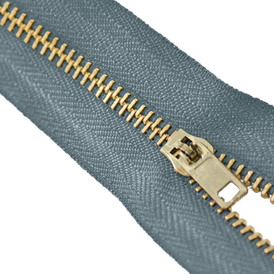 Avanti - Brass Zippers Closed-End, Metal Zipper in Gold, Variety of Ribbon Color, Gold Brass Tooth/Head, 5" inch Size, Number #4.5 25 Pieces