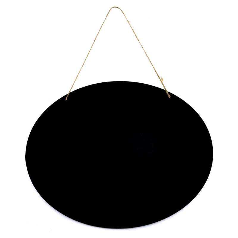 Oval Blackboard for Hanging, 12" X 9 1/4". 1 Piece
