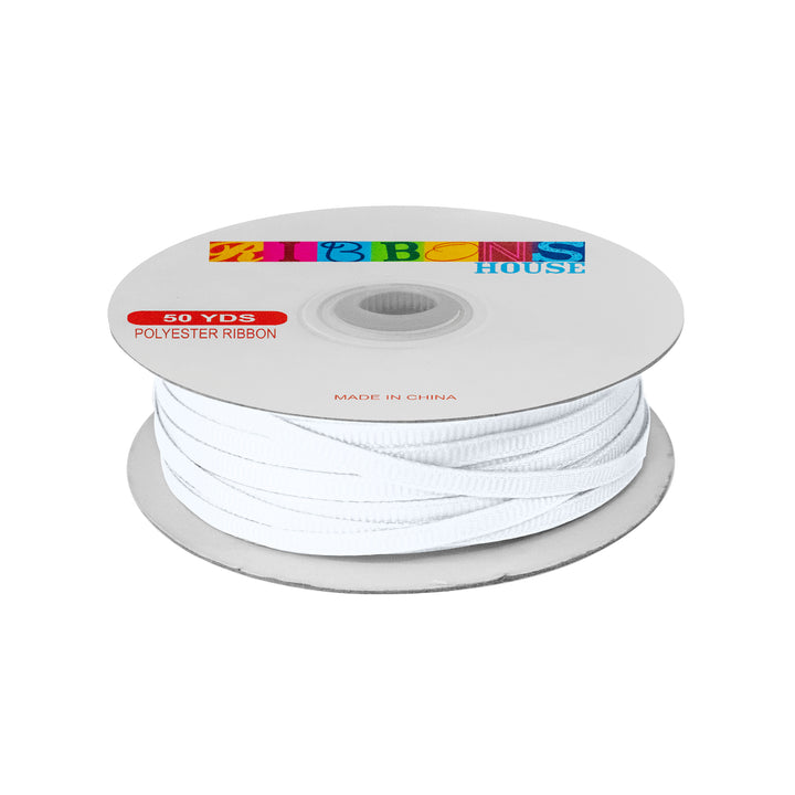 Avanti Solid 1/8" 4mm Grosgrain Ribbon, 100% Polyester 50-Yards