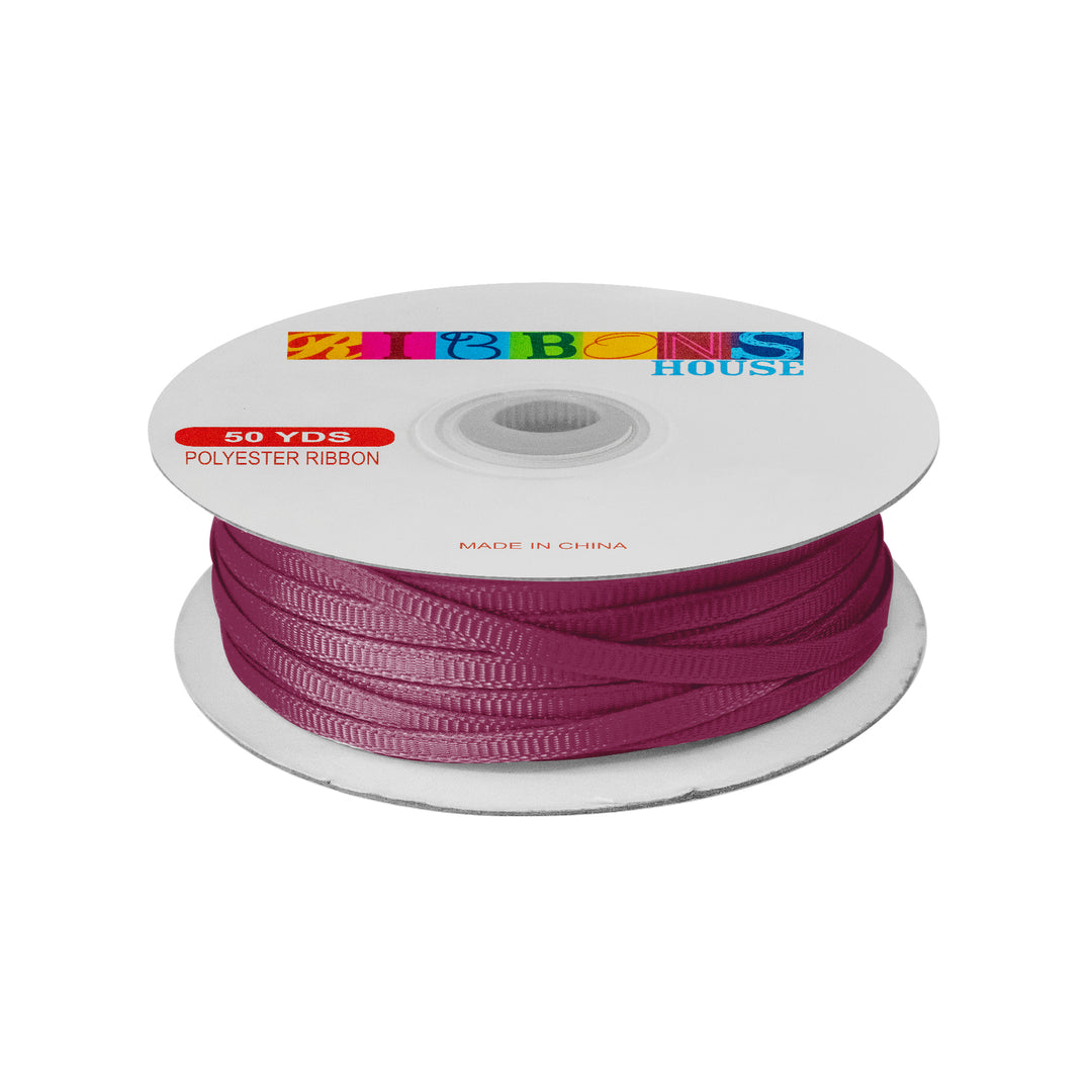 Avanti Solid 1/8" 4mm Grosgrain Ribbon, 100% Polyester 50-Yards