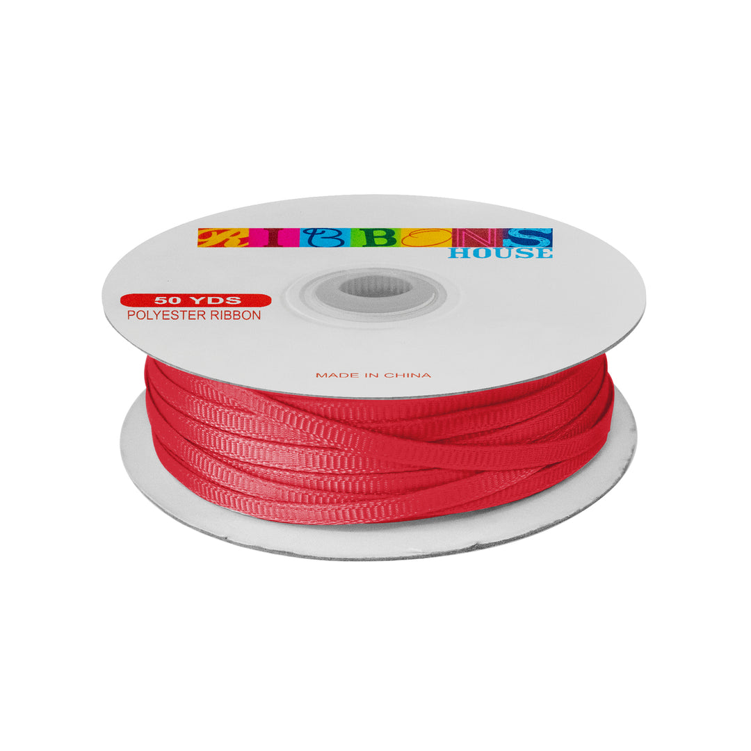 Avanti Solid 1/8" 4mm Grosgrain Ribbon, 100% Polyester 50-Yards