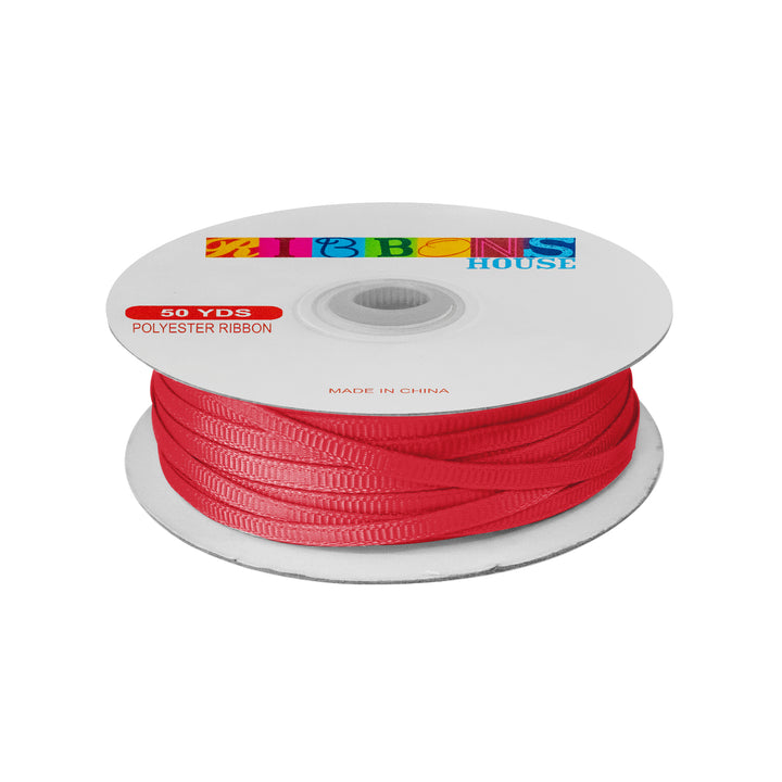 Avanti Solid 1/8" 4mm Grosgrain Ribbon, 100% Polyester 50-Yards
