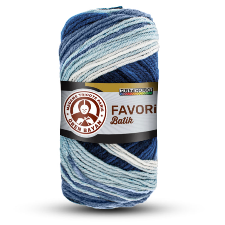 Madame Tricote Paris,  Favori Batik,  100% Acrylic,  Handknitting Yarn,  100g,  210, 5-Pack