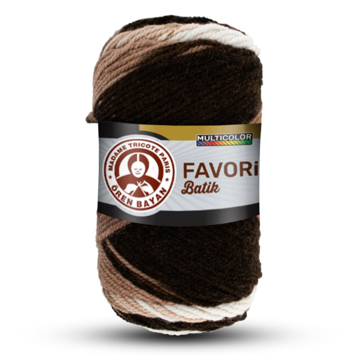 Madame Tricote Paris,  Favori Batik,  100% Acrylic,  Handknitting Yarn,  100g,  210, 5-Pack