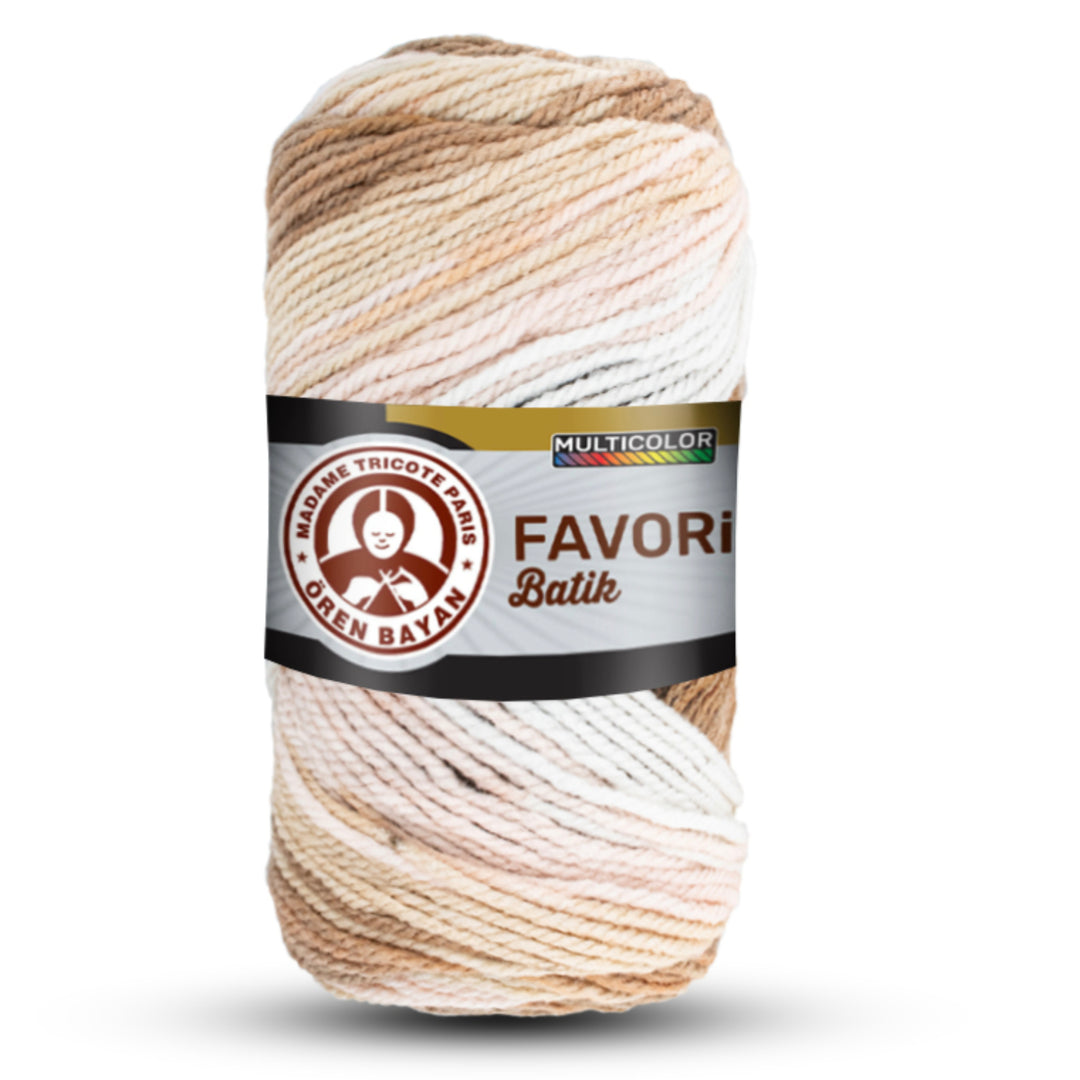 Madame Tricote Paris,  Favori Batik,  100% Acrylic,  Handknitting Yarn,  100g,  210, 5-Pack