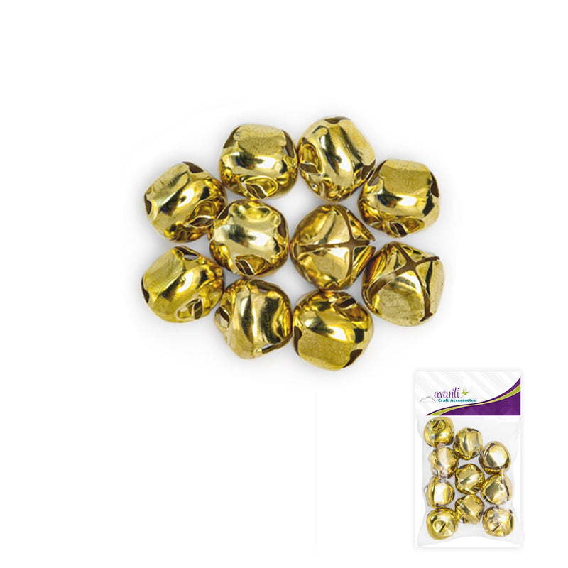 Jingle Bells for Crafts, Gold & Silver Colors, 25mm, 10 Pieces
